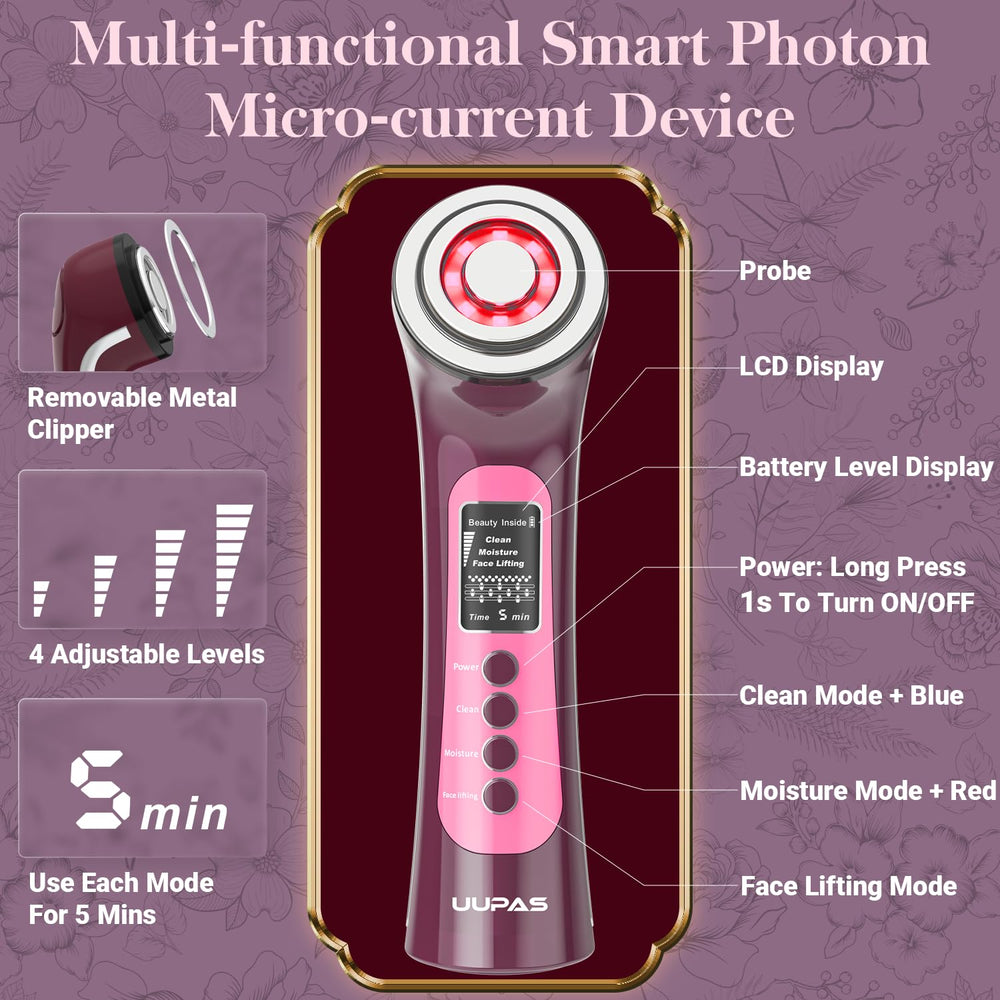 UUPAS rechargeable handheld design for portable skincare on the go