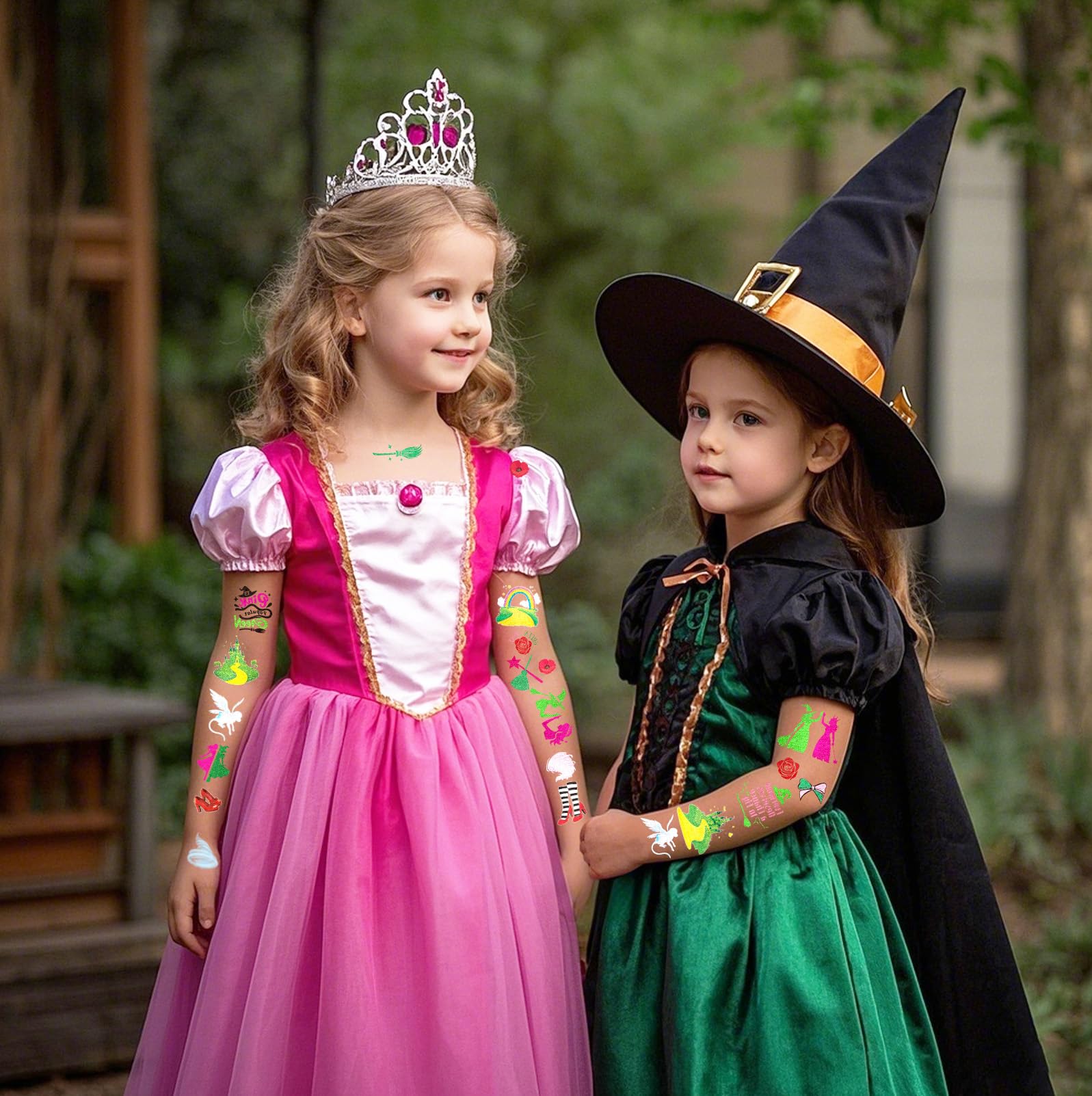 UV-BANS Witch Tattoos quick to apply for all ages during DIY activities.