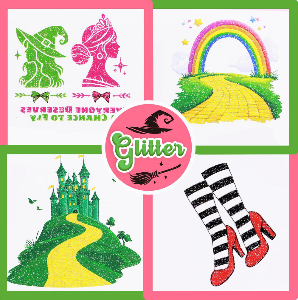 UV-BANS Witch Tattoos glitter finish for waterproof body art during celebrations.