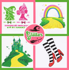 UV-BANS Witch Tattoos glitter finish for waterproof body art during celebrations.