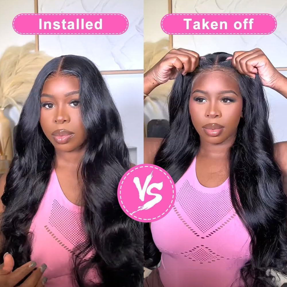 Uveous 5x5 HD wig with pre-cut lace for quick, glueless wear.
