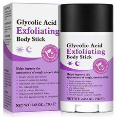 UXENPHXF Glycolic Exfoliating Body Stick application demonstrates precise, mess-free use.