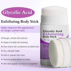 UXENPHXF Glycolic Exfoliating Body Stick smoothing-skin provides a smoother, more hydrated look.
