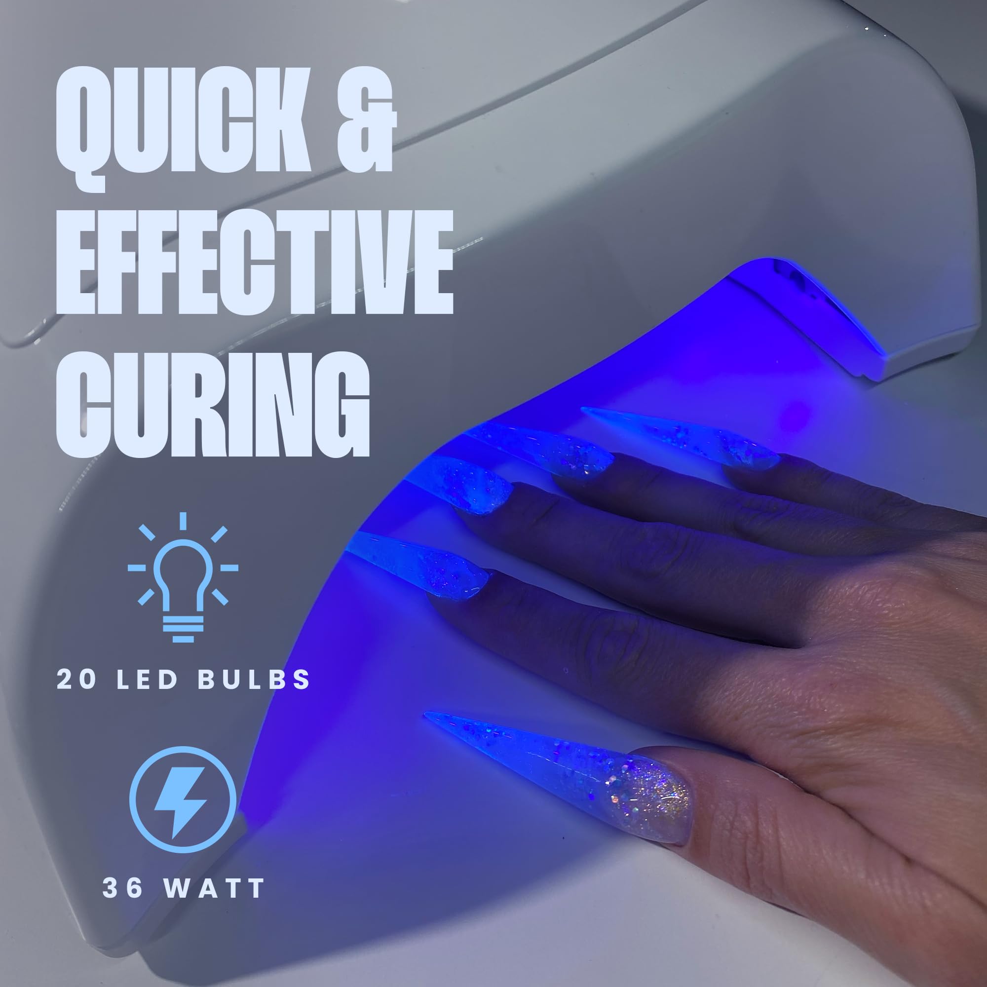 V Beauty Pure 36W LED array provides even curing for gel nails.