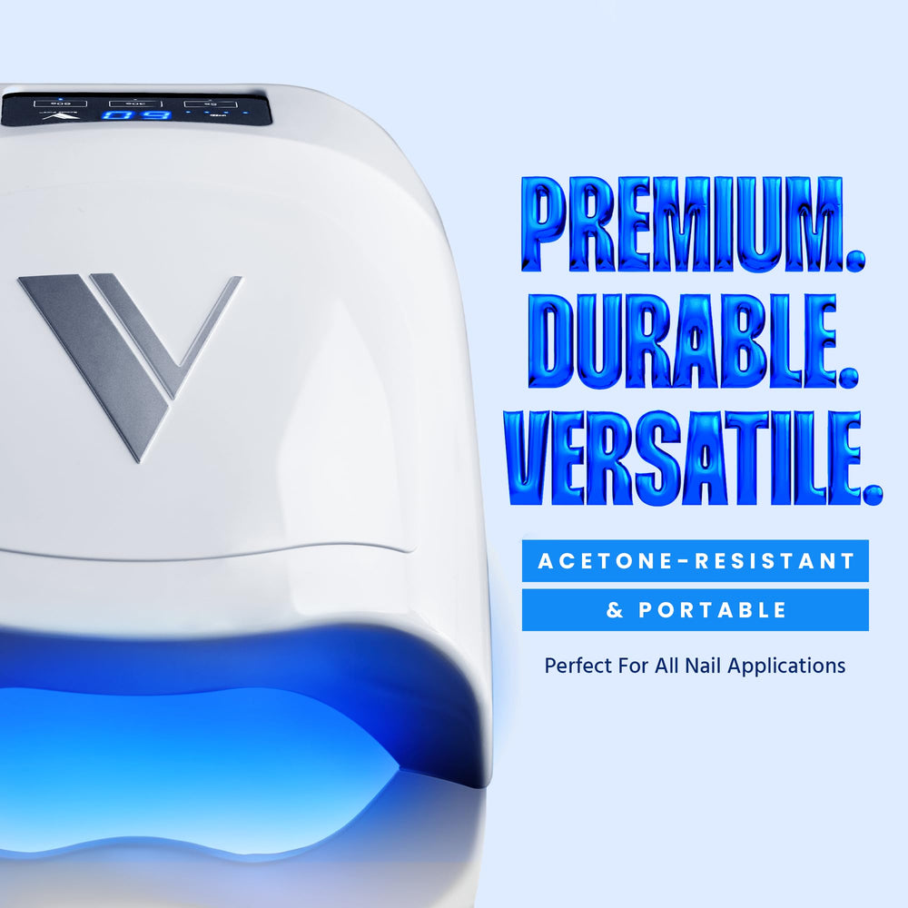 V Beauty Pure acetone-resistant surface ensures easy maintenance and longevity.