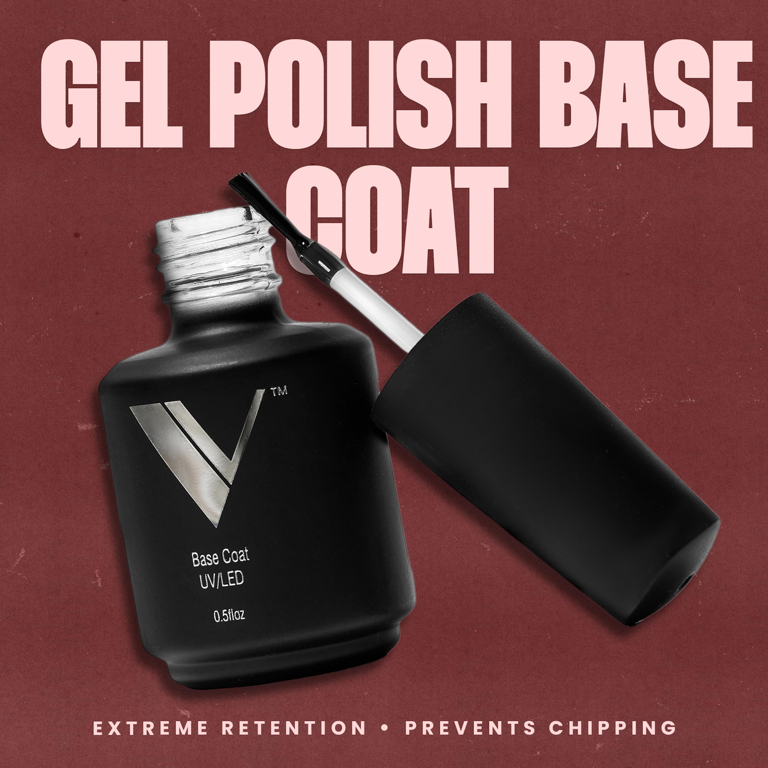 V Beauty Pure Gel Base Coat forms a tacky layer that boosts adhesion for gel polish