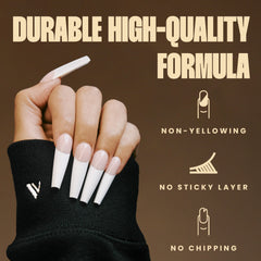 V Beauty Pure non-yellowing formula keeps colors vibrant over time.