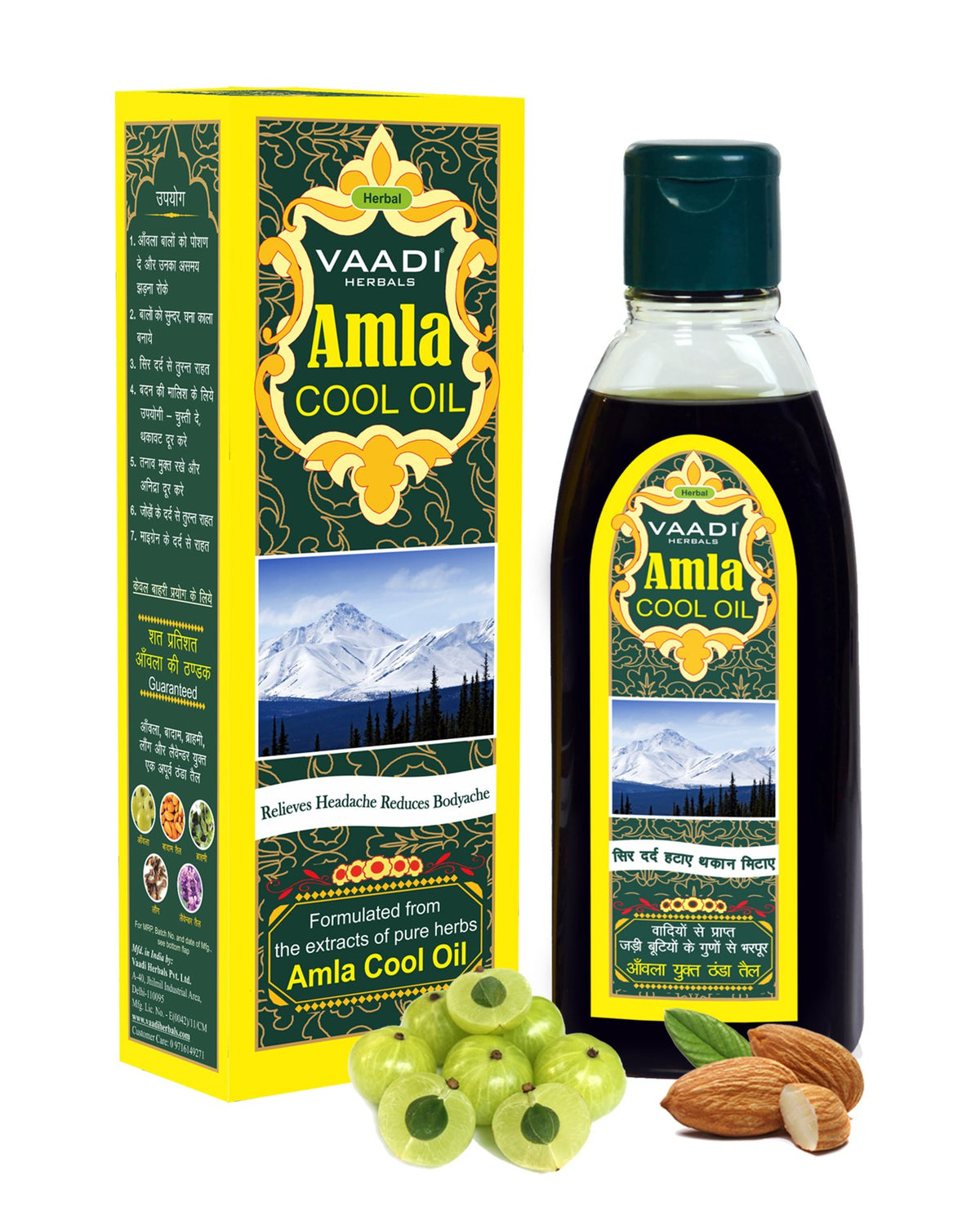 Vaadi Herbals Amla and Brahmi Hair Oil amla-brahmi-growth nourishes the scalp for healthier hair