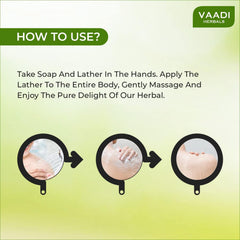Vaadi Neem Leaves Bar Soap lather for everyday skin care.