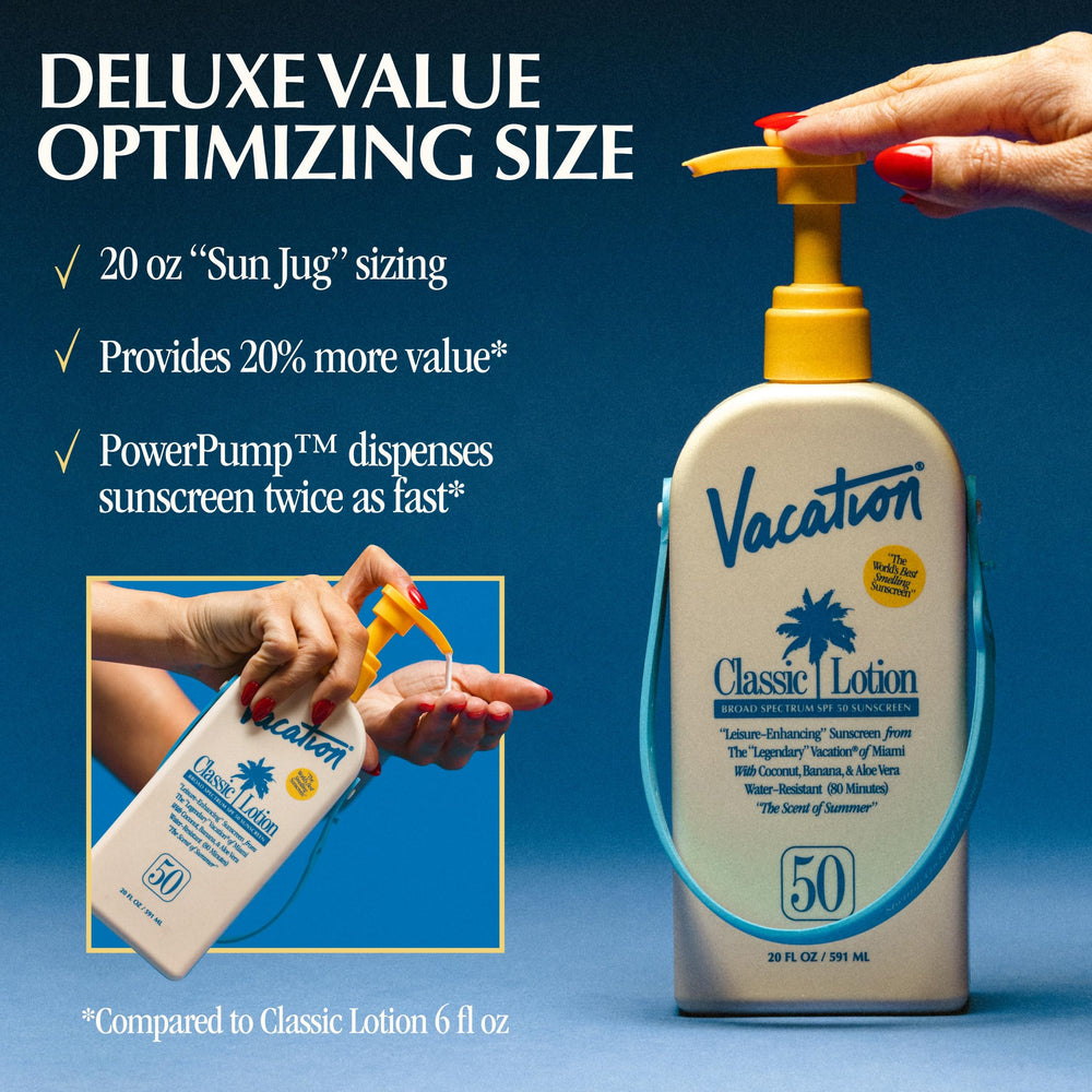 Vacation Classic Lotion SPF 50 is Hawaii Act 104 compliant and octinoxate free.