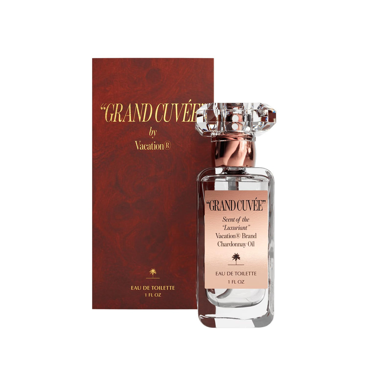 VACATION Grand Cuvée bottle-front view showing travel-friendly perfume for beach-ready scent