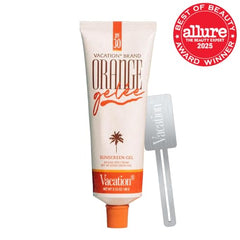 Vacation Orange Gelée balm-to-oil texture melts into skin for silky hydration.