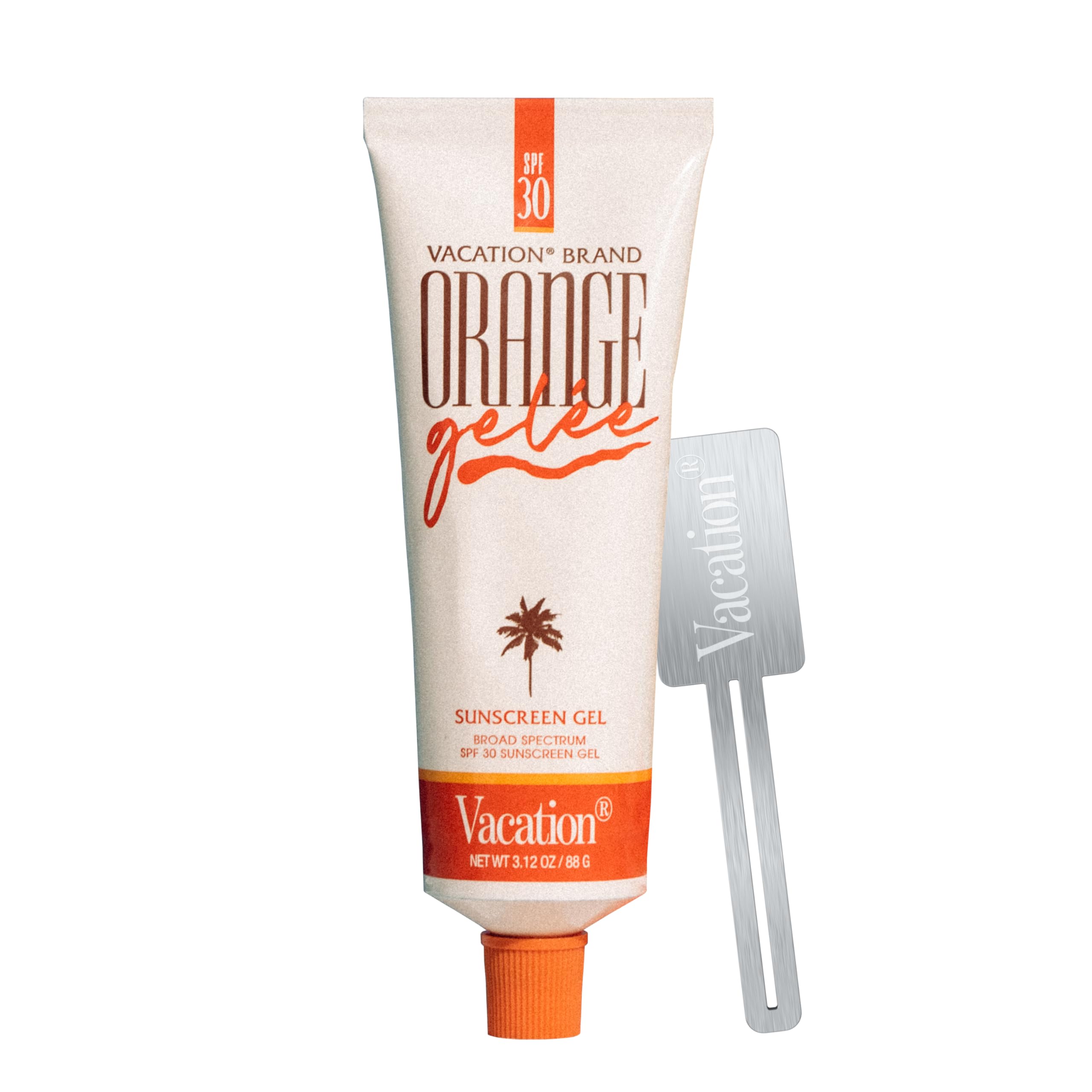 Vacation Orange Gelée bundle with tube key for easy squeezing and travel-ready sun care.