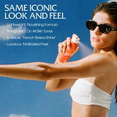 Fragrance notes of bergamot, clove, saffron enhance the Vacation Gelée sunscreen experience.