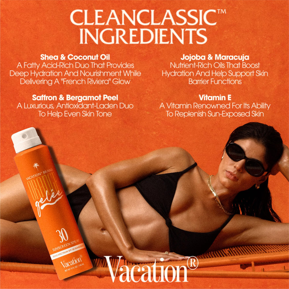 Vegan, cruelty-free formula from Vacation Gelée aligns with ethical skincare choices.