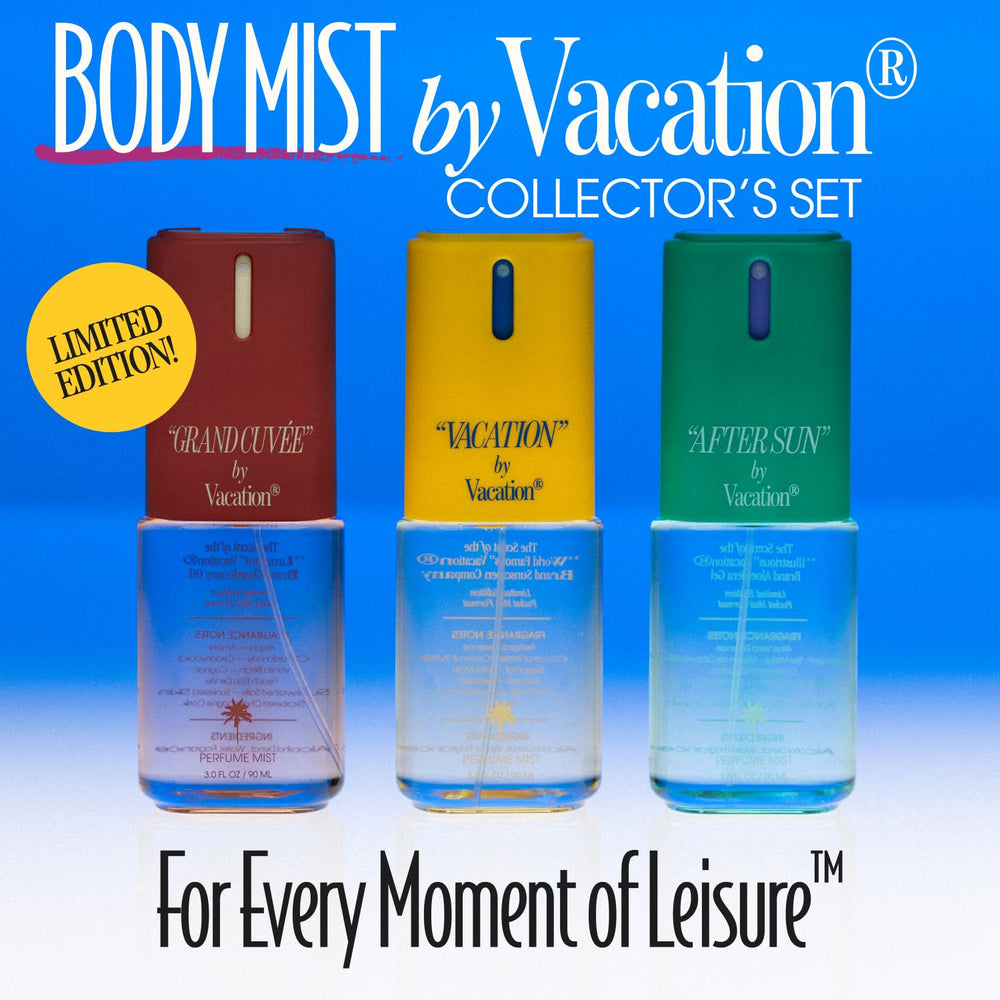 VACATION signature scents trio ready for on-the-go spritzing.