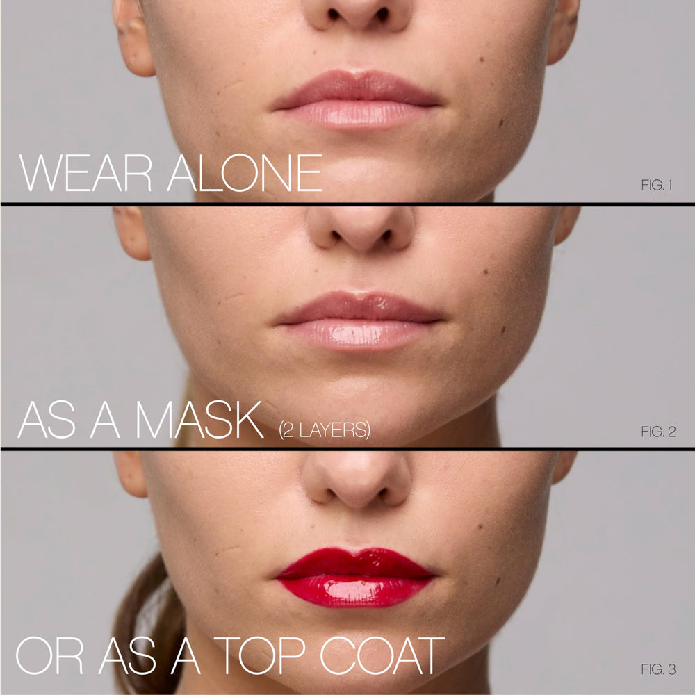 Vacation Lip Oil ingredients close-up highlights hyaluronic acid for a plump, hydrated feel.