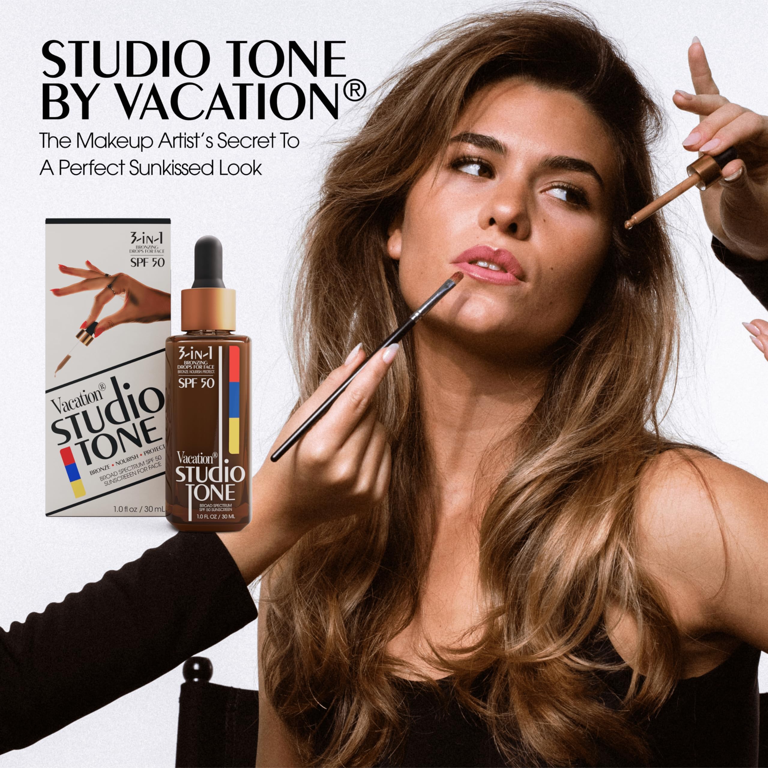 Vacation Studio Tone packaging emphasizes Hawaii Act 104 compliance and quality.