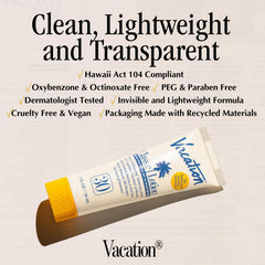 Vacation water-resistant SPF 30; long-lasting protection at beach or pool
