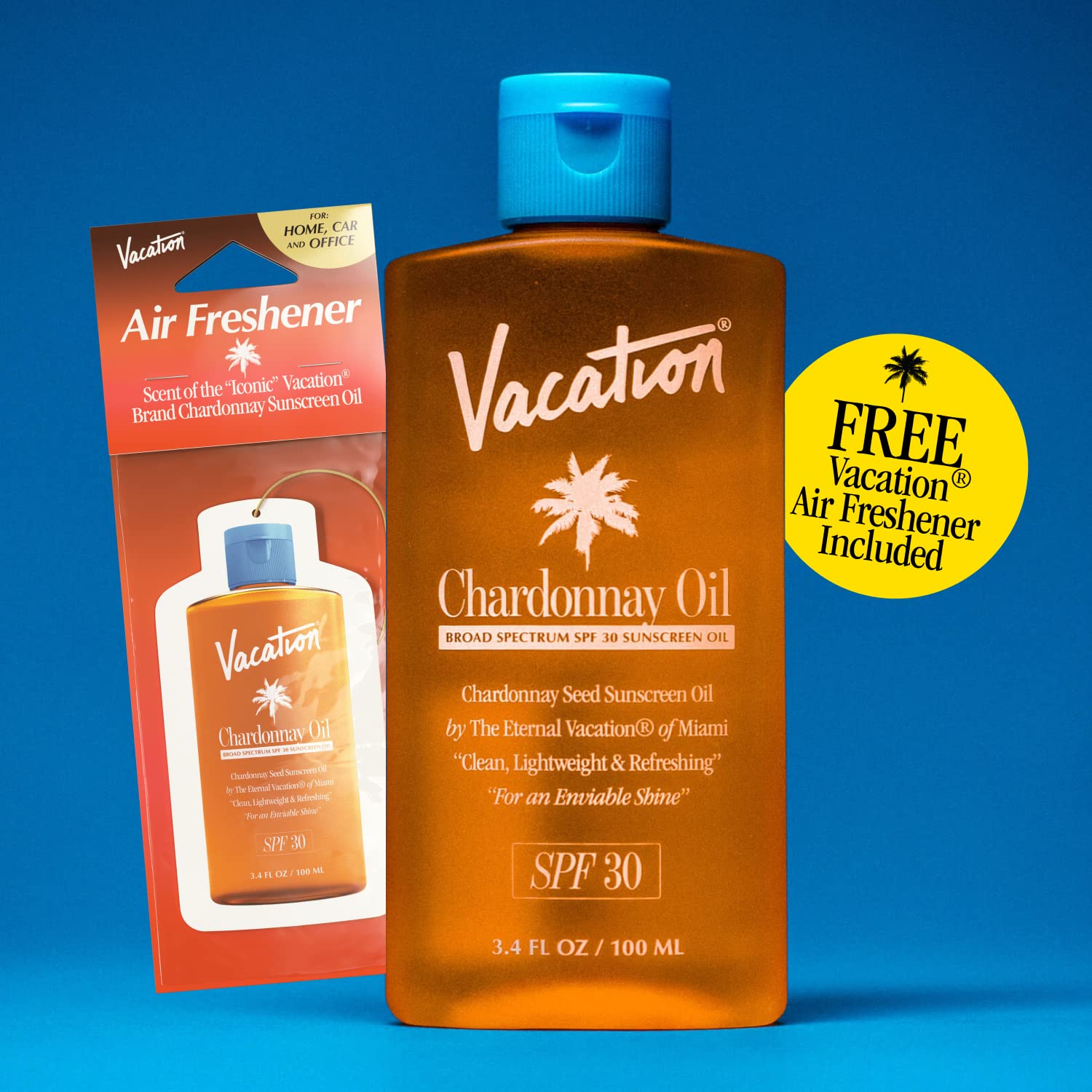 Vacation Oil remains water-resistant for active outdoor days.