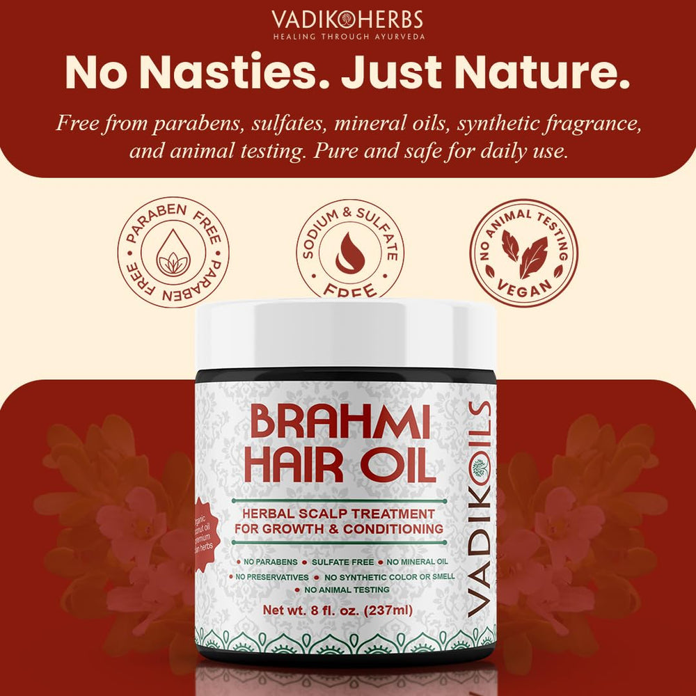 Vadik Herbs Brahmi Oil on beard addresses itching and dryness