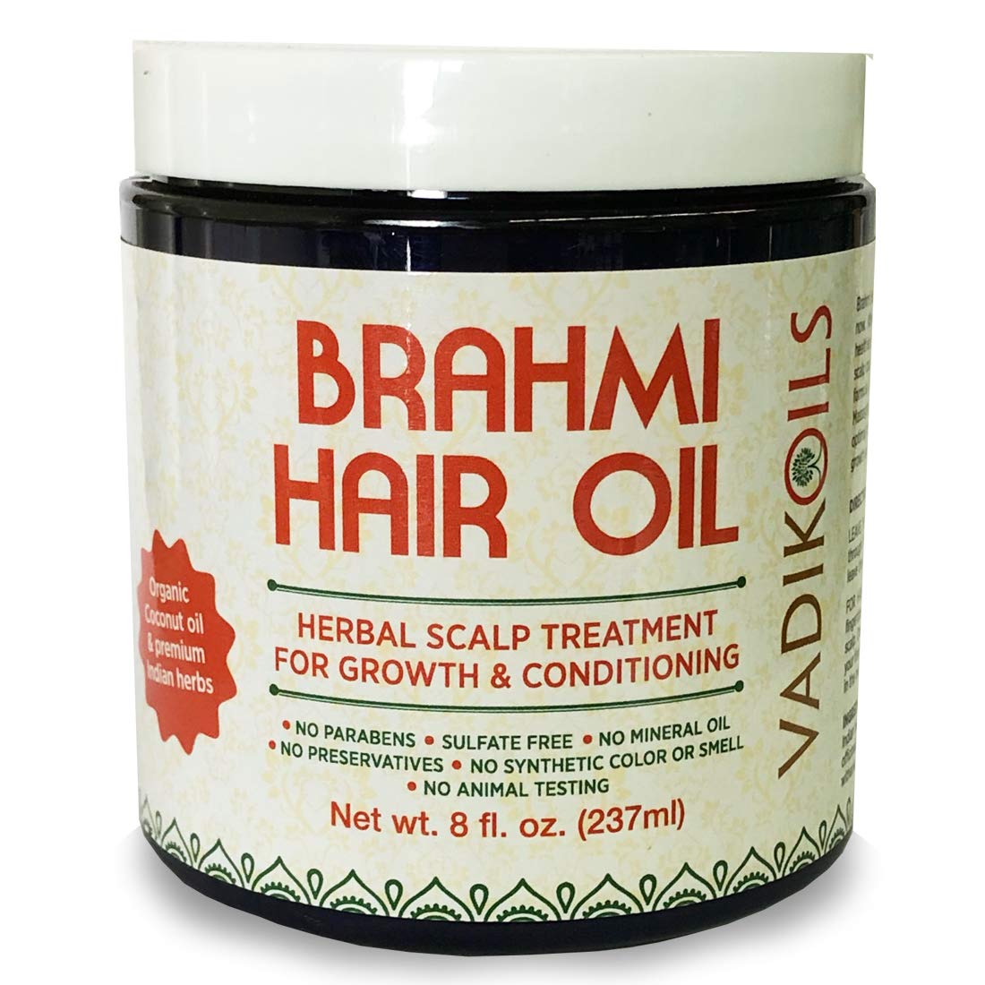 Vadik Herbs Brahmi Hair Oil bottle highlighting nourishing scalp