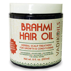 Vadik Herbs Brahmi Hair Oil bottle highlighting nourishing scalp