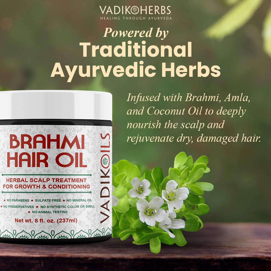 Vadik Herbs Brahmi Oil rosemary infusion shows natural ingredients