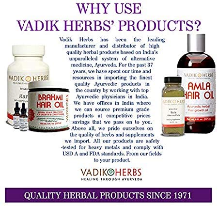 Vadik Herbs Bringraj Oil hair application hands shows easy massage for scalp nourishment.