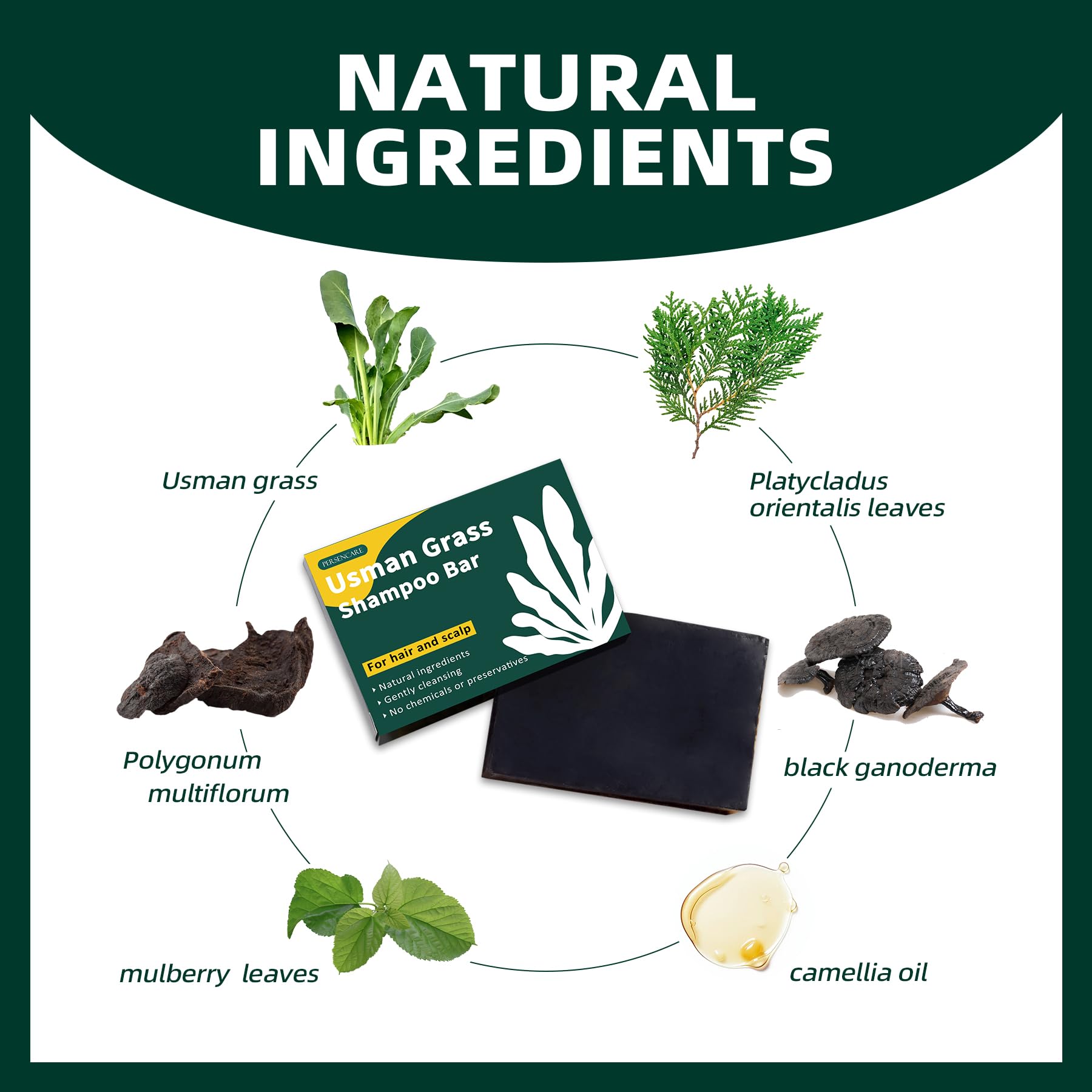 VAEYAE Usman Grass Shampoo Bar lather action demonstrates easy distribution on hair.