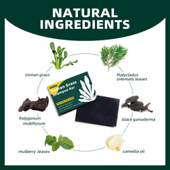 VAEYAE Usman Grass Shampoo Bar lather action demonstrates easy distribution on hair.