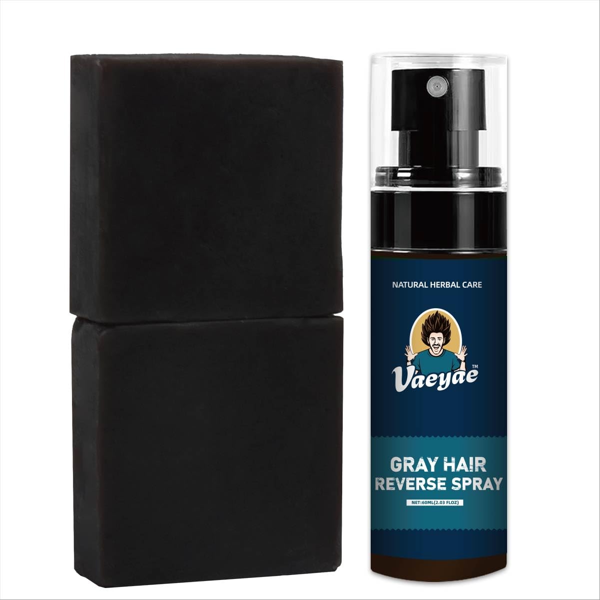VAEYAE Everyday routine with spray and soap shown in a clean bathroom setting.