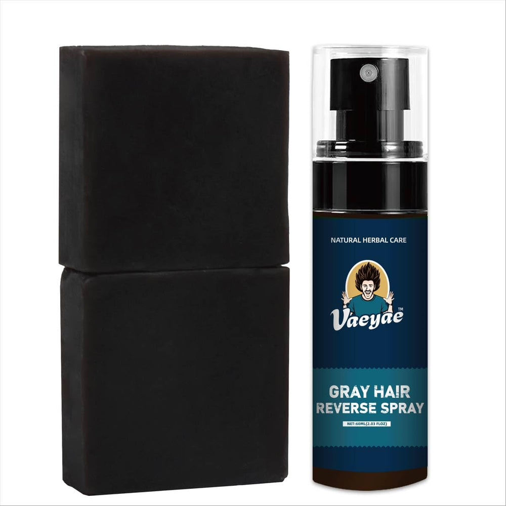 VAEYAE Everyday routine with spray and soap shown in a clean bathroom setting.