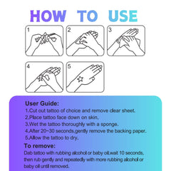 Vagilelf water transfer tattoos are easy to remove with baby oil after events.