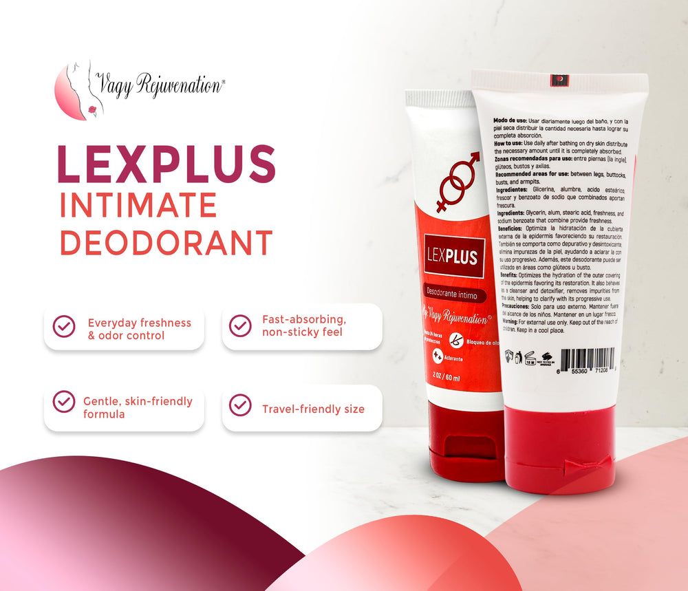 Vagy Rejuvenation LexPlus being applied to underarms for gentle hydration.