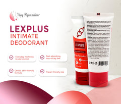 Vagy Rejuvenation LexPlus being applied to underarms for gentle hydration.