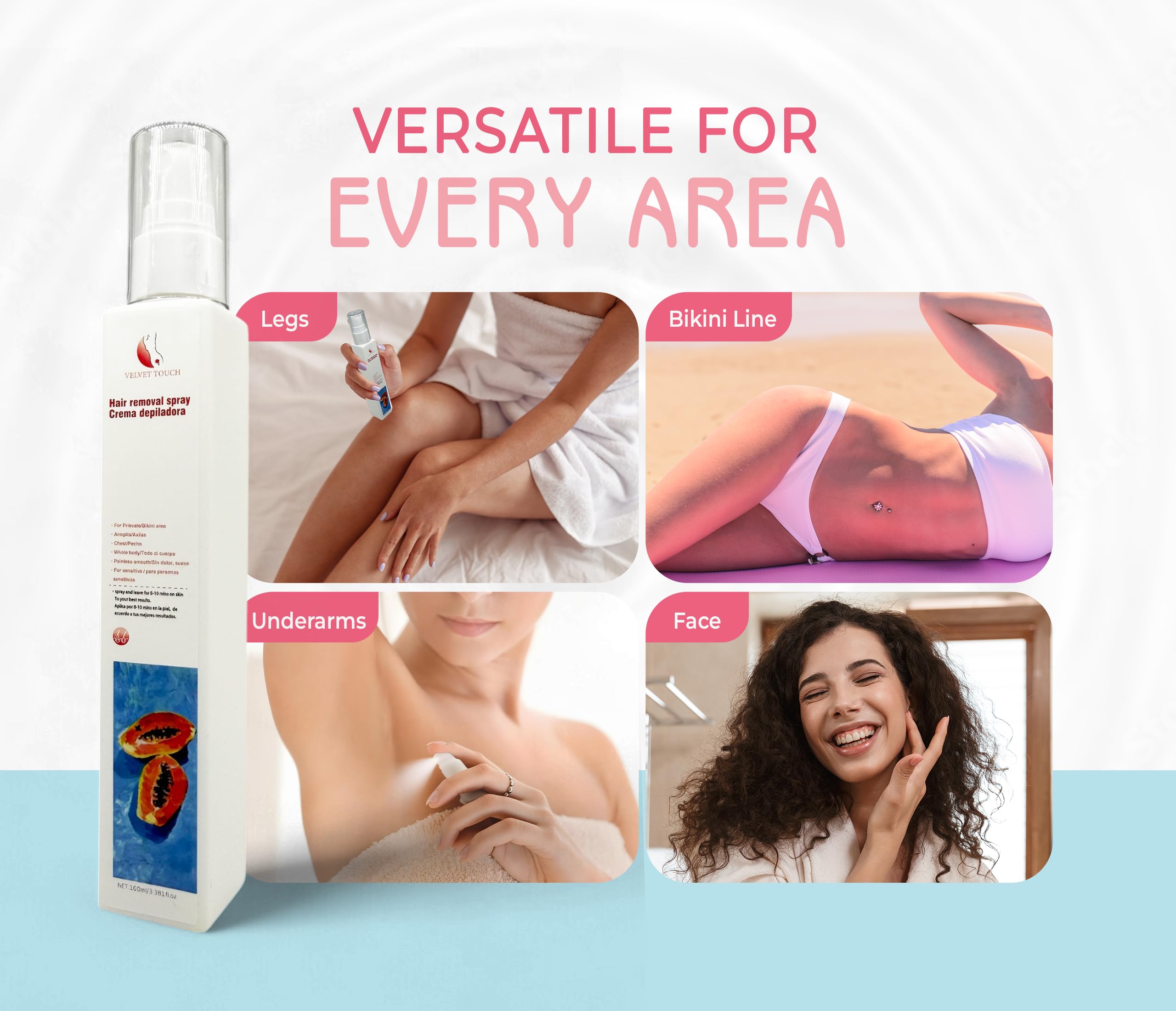 Vagy Rejuvenation Velvet Touch on the face area for sensitive skin.
