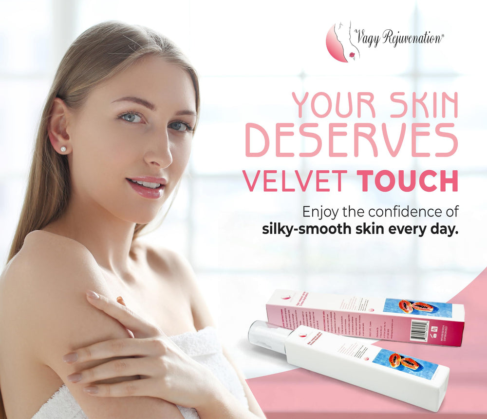 Velvet Touch packaging with 100 ml bottle and contents.