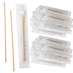Vakly 6-inch wooden cotton-tip swabstick with precise, absorbent tip for careful use.