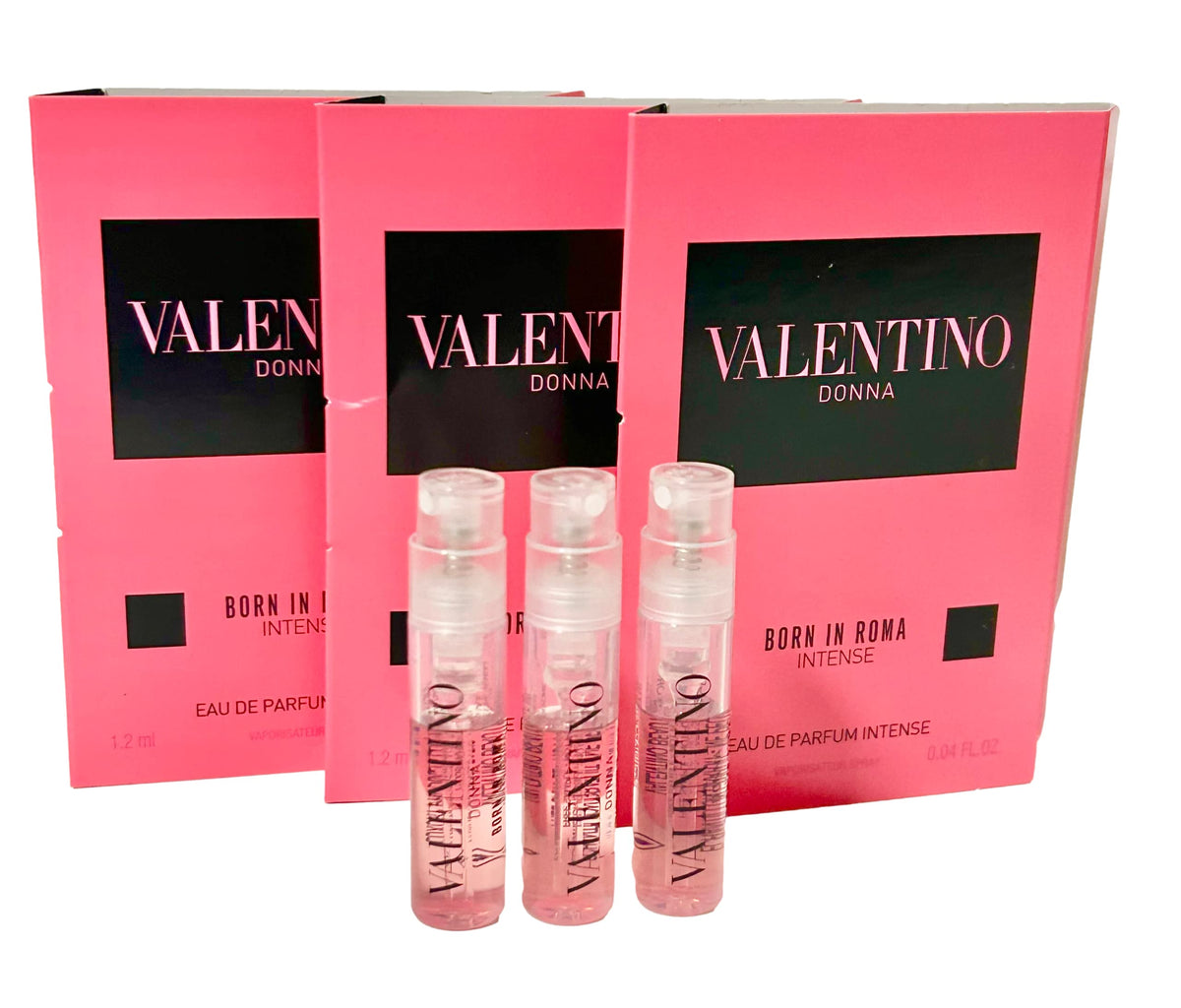 Valentino Born in Roma Intense EDP mini sample bottle for on-the-go fragrance testing