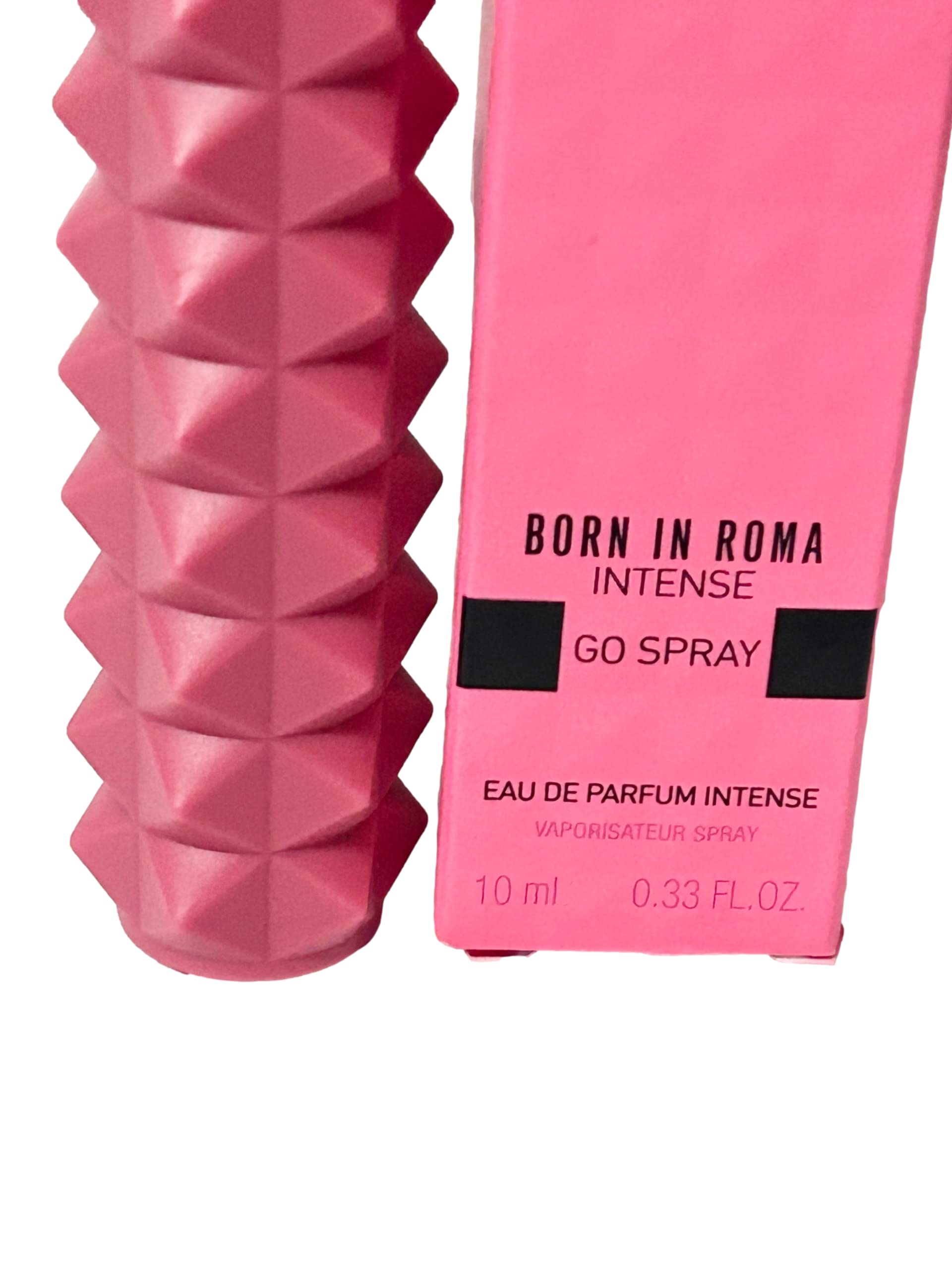 Valentino Donna Born in Roma Intense travel spray compact for on-the-go luxury.