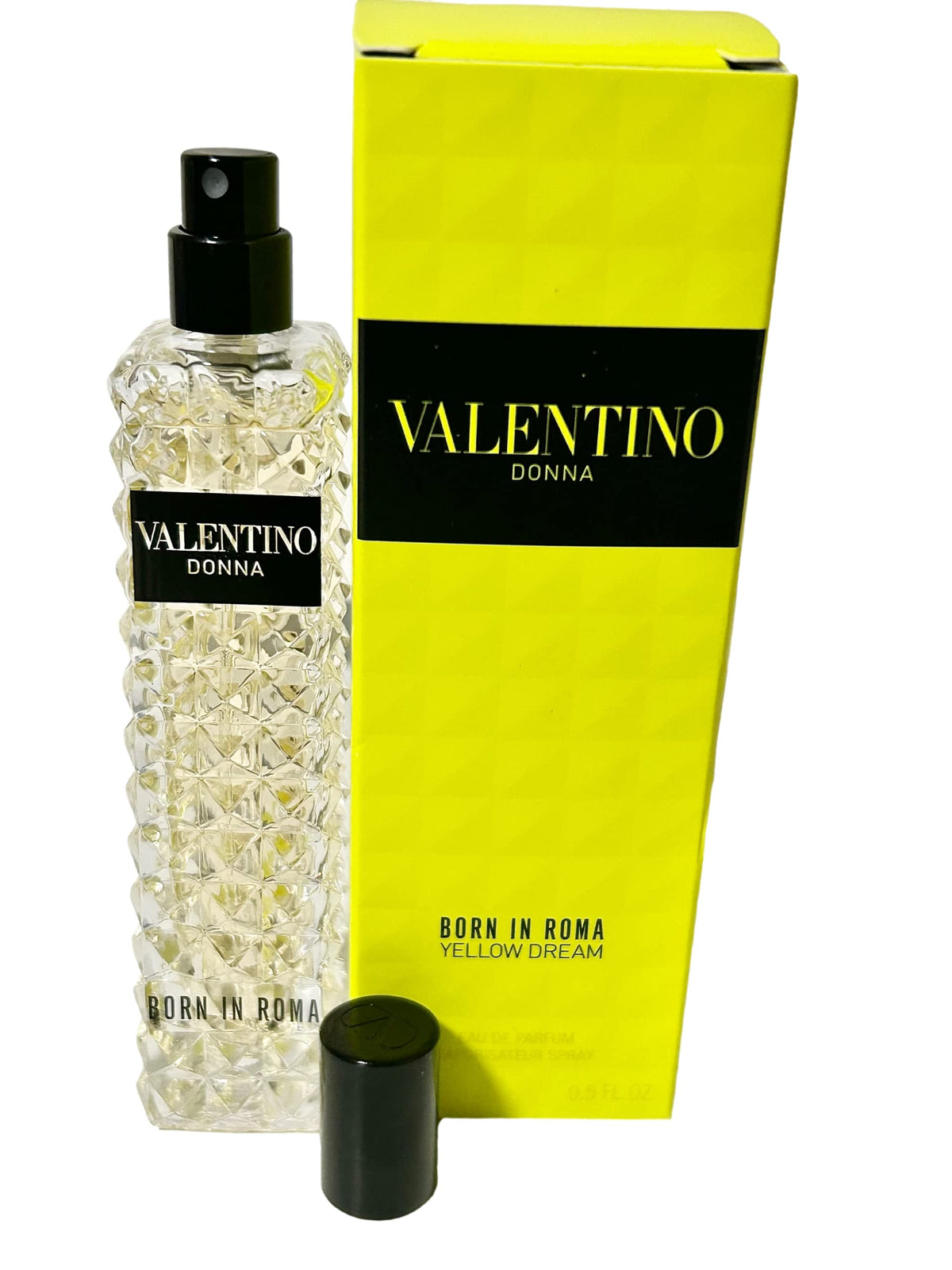 Valentino Donna Born In Roma Yellow Dream bottle, fresh citrus floral scent for everyday wear.