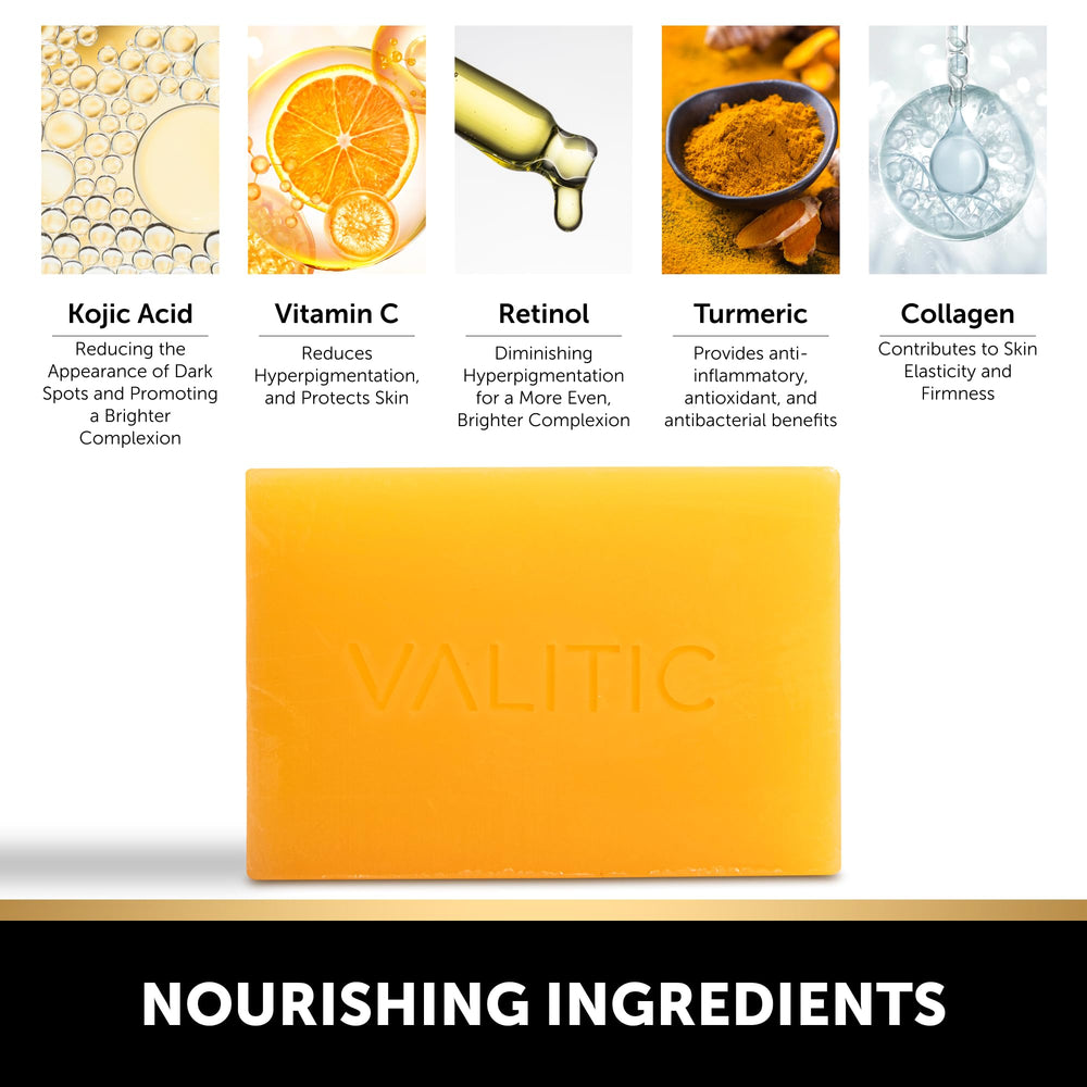 VALITIC 3-Bar Bundle: all-in-one skincare routine presentation