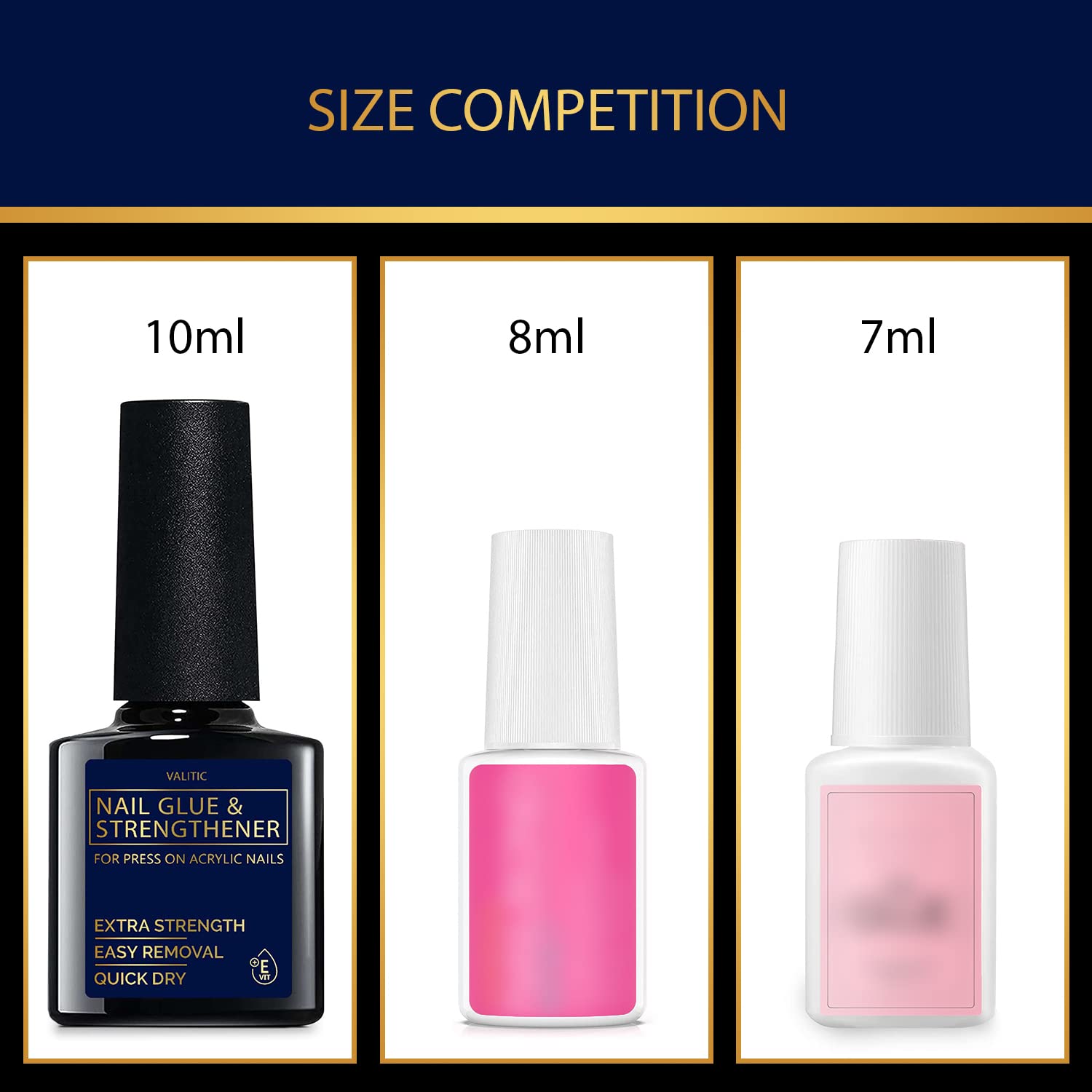 VALITIC adhesive nail bond for acrylic nails offers reliable attachment