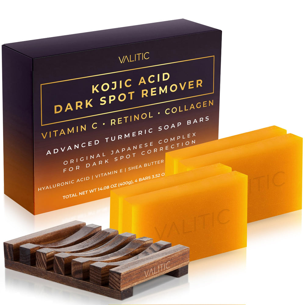 VALITIC Kojic Acid Dark Spot Remover Soap Bar lather close-up for even skin tone