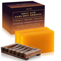 VALITIC Kojic Acid soap bar closeup showing potential dark spot targeting