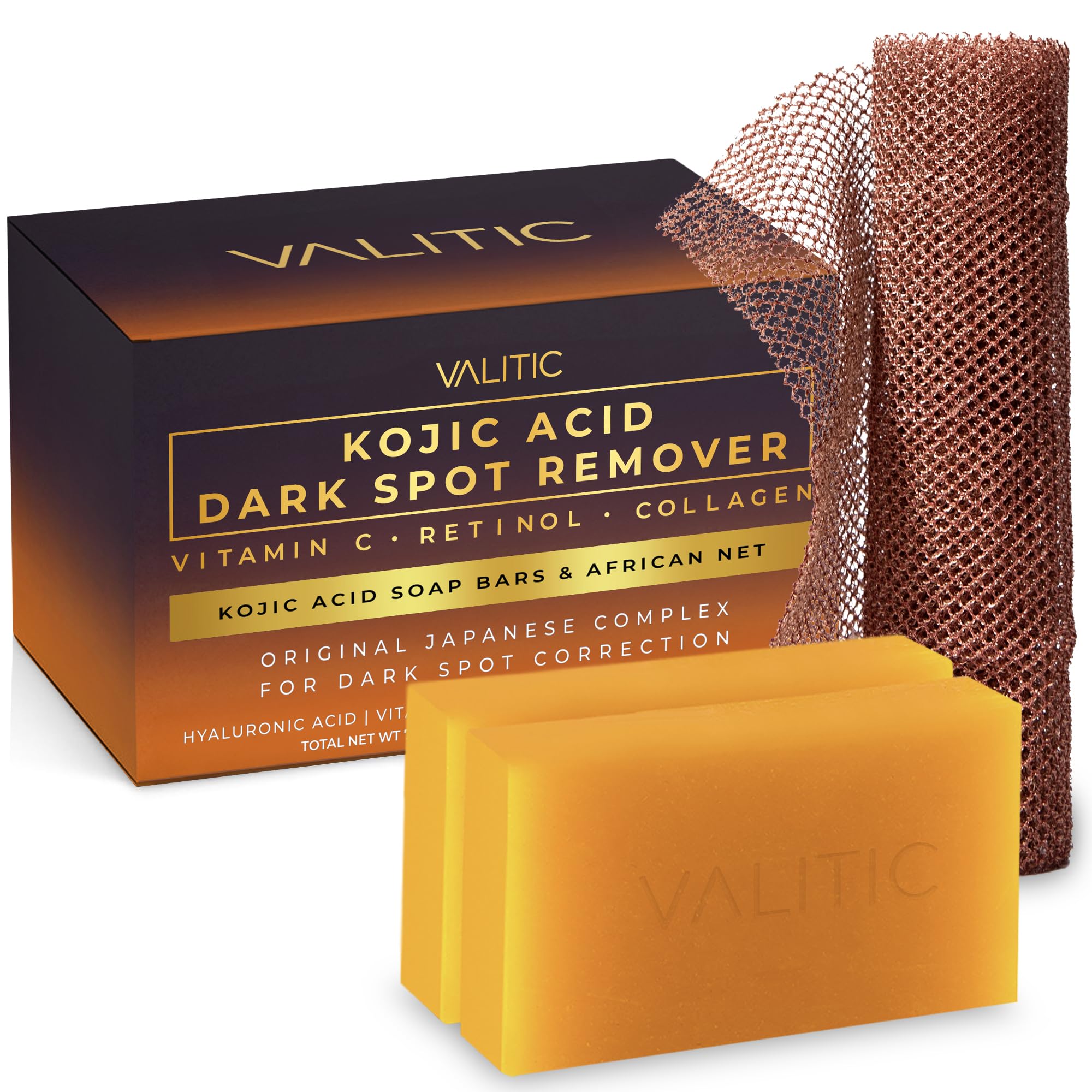 VALITIC Kojic Acid Dark Spot Soap Bar for an even skin tone.