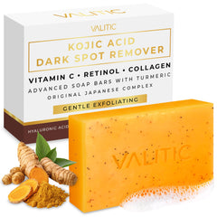 VALITIC Kojic Acid and Turmeric Soap targets facial dark spots for a more even complexion.