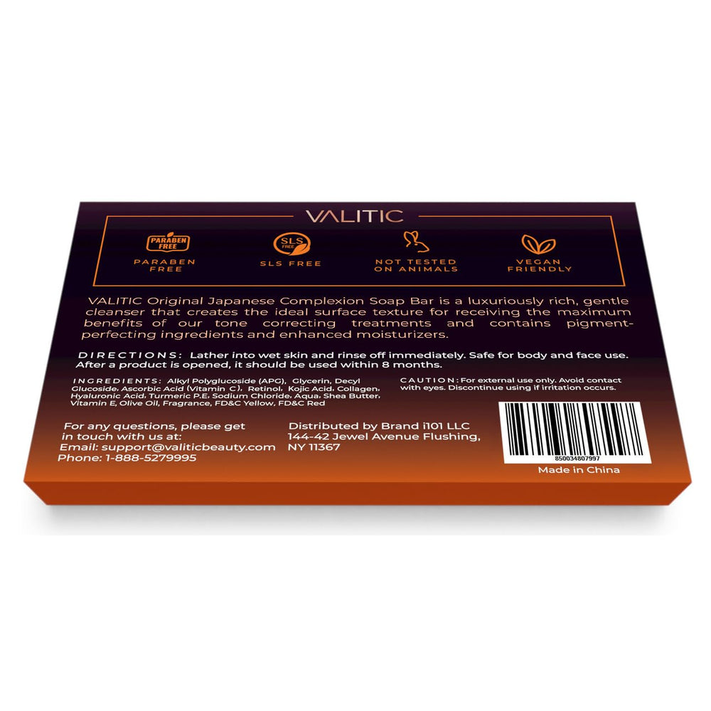 VALITIC Original Japanese Complex foam demonstrates cleansing and brightness