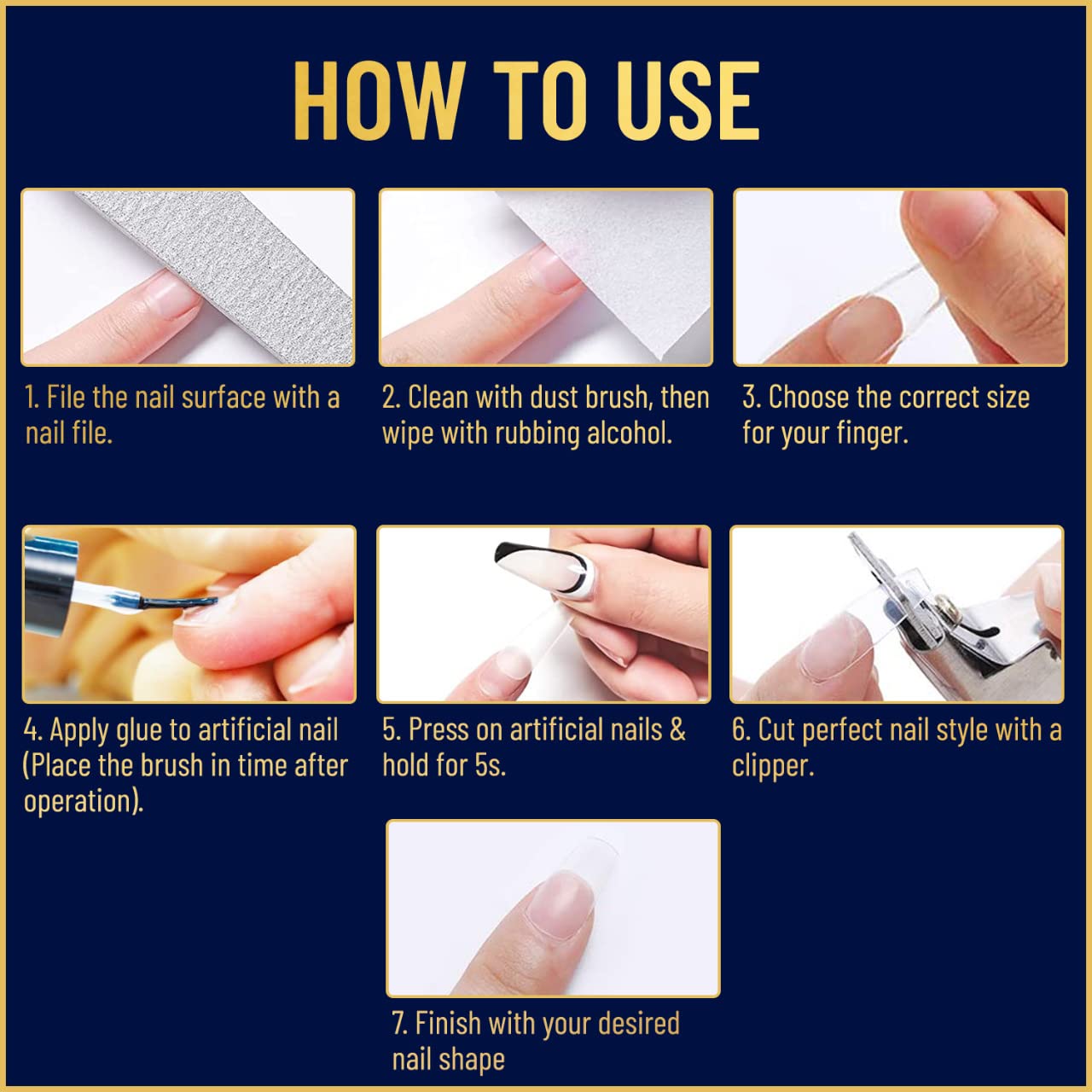 VALITIC press-on nails with glue for instant at-home glam
